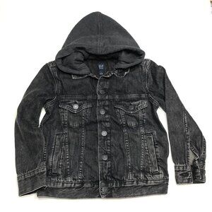 GAP Black Denim Hooded Jacket {6/7}